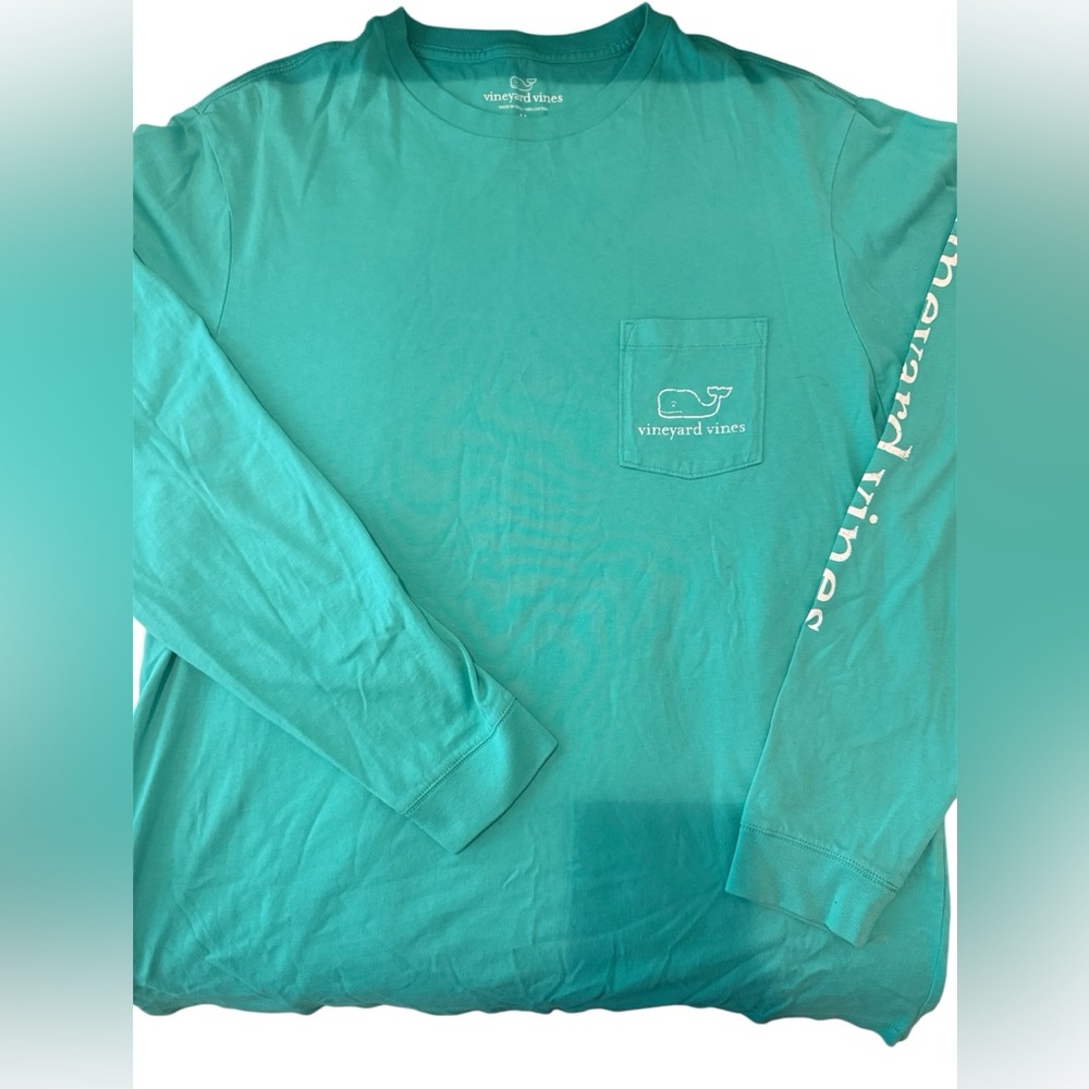 Vineyard Vines Aqua Crew Neck Tee